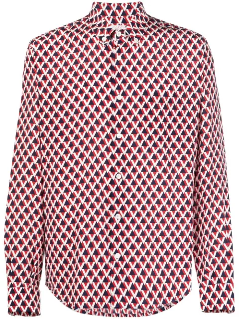 Valentino Garavani Veehive-print silk shirt