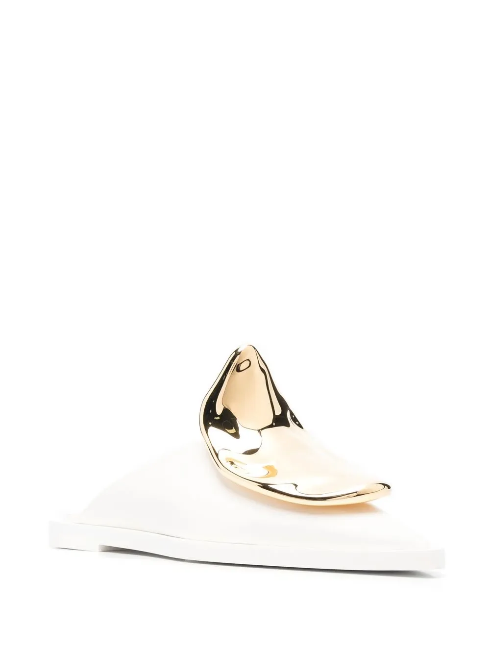Jil Sander flat leather mules White