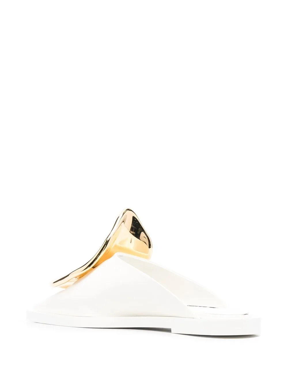 Jil Sander flat leather mules White
