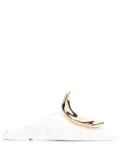 Jil Sander flat leather mules - White
