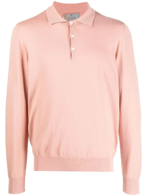 Canali Langärmeliges Poloshirt