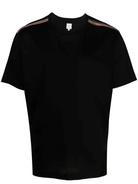 side-stripe cotton T-shirt