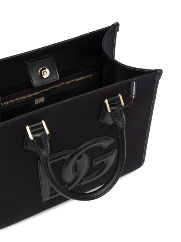 Dolce & Gabbana logo-patch Shopper Bag | Black | FARFETCH