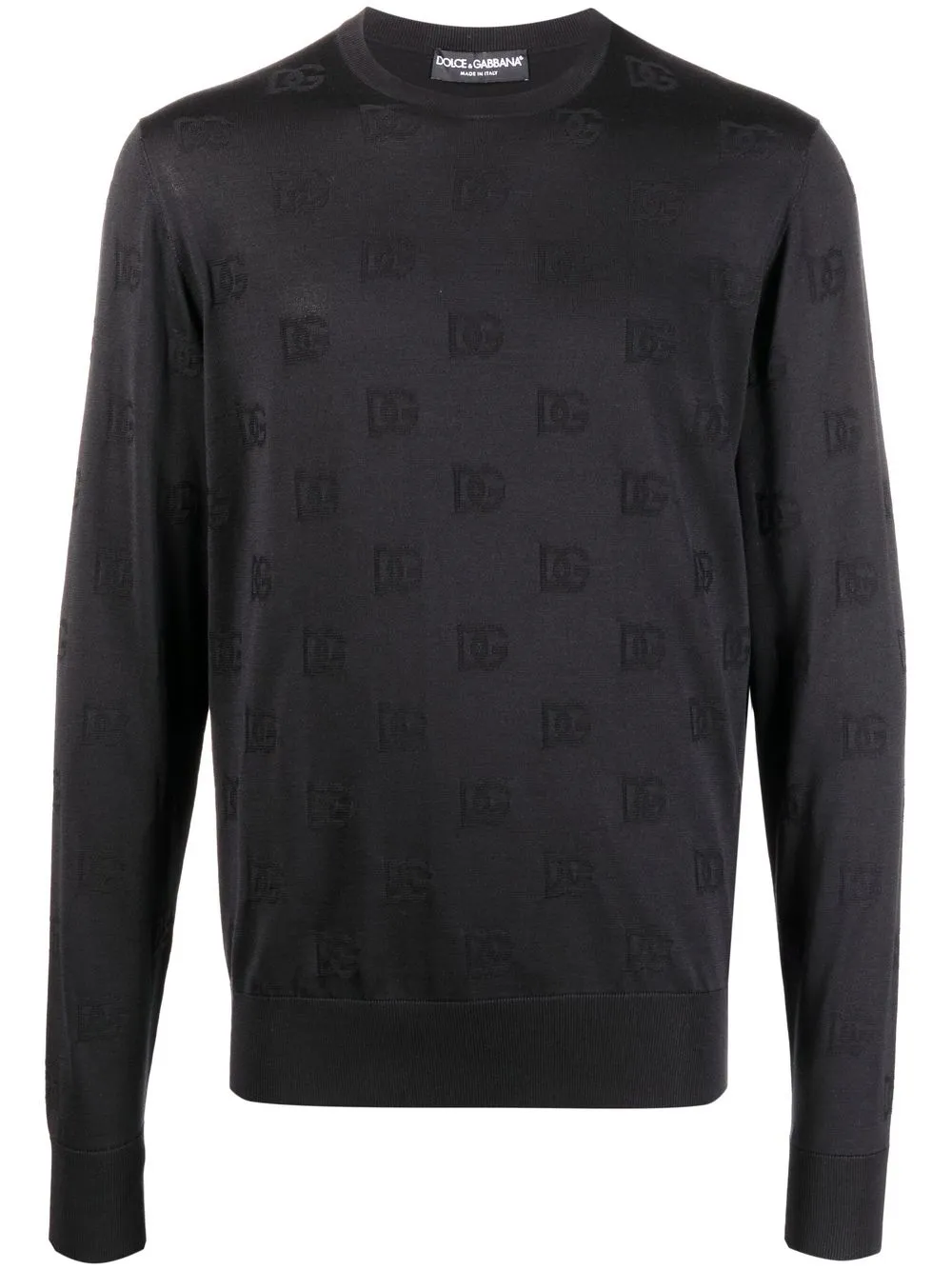 

Dolce & Gabbana DG-print silk jumper - Black