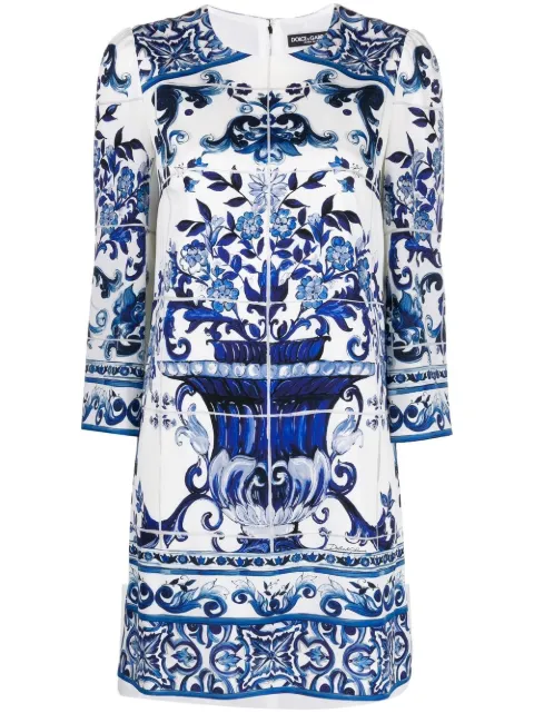 Dolce & Gabbana Majolica-print dress F6ADRTHPABM - 0