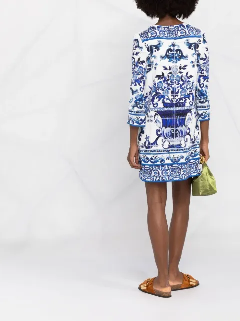 Dolce & Gabbana Majolica-print dress F6ADRTHPABM - 3