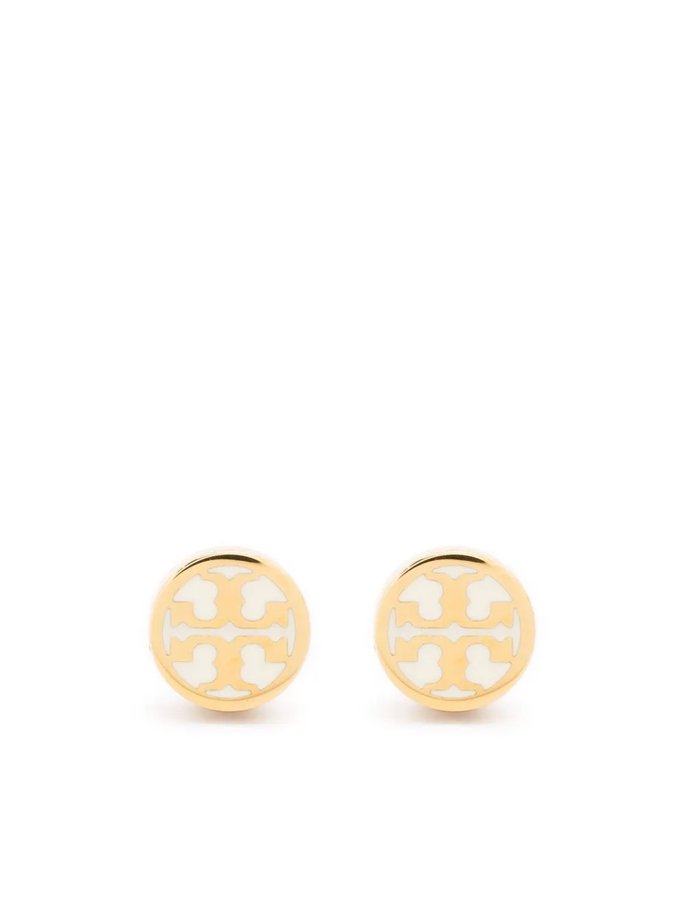 

Tory Burch aretes con detalle del logo - Dorado