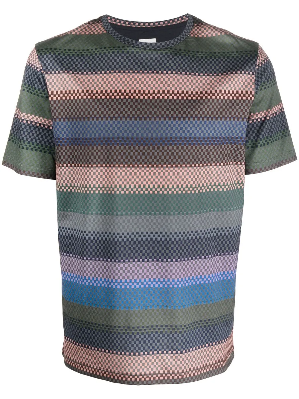 

Paul Smith playera a rayas con motivo de cuadros - Verde