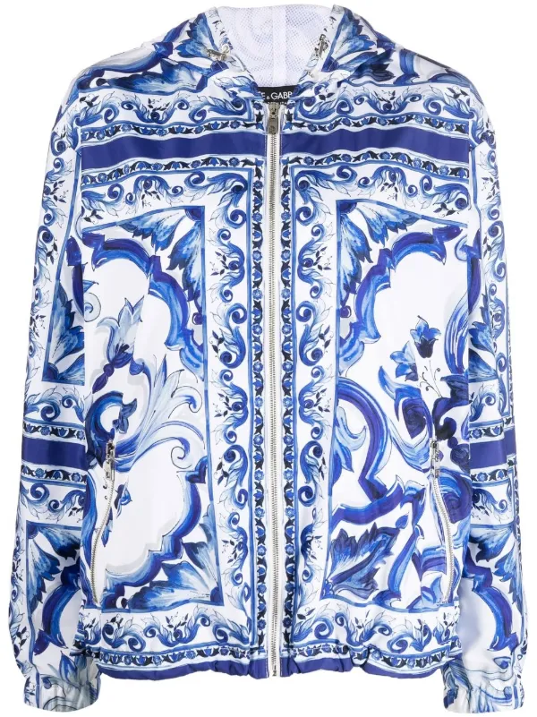 Dolce & Gabbana Majolica-print Hooded Windbreaker - Farfetch