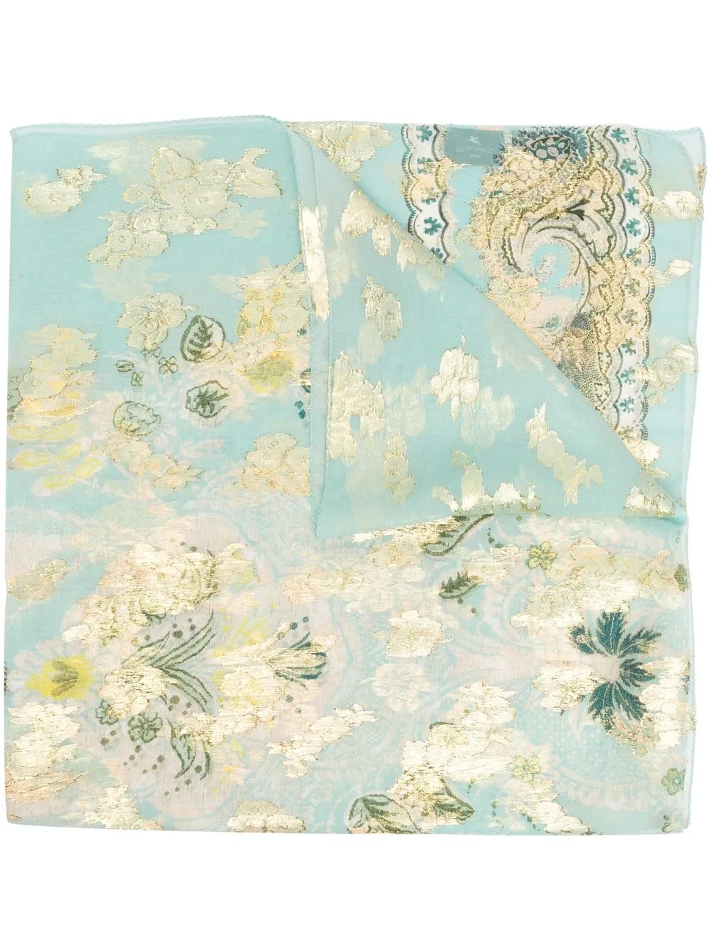 

ETRO floral-print silk scarf - Green