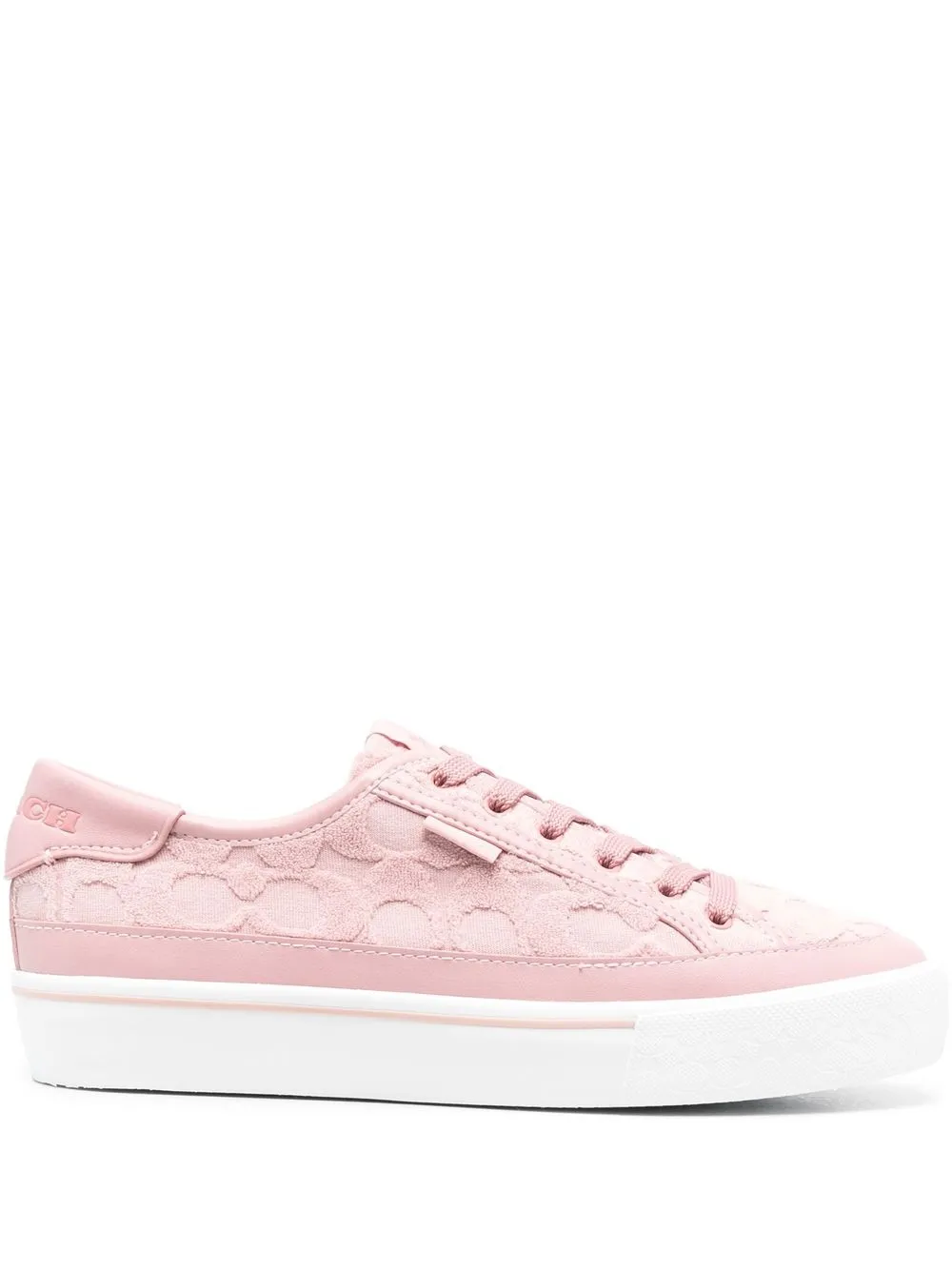 

Coach tenis con agujetas y logo - Rosado