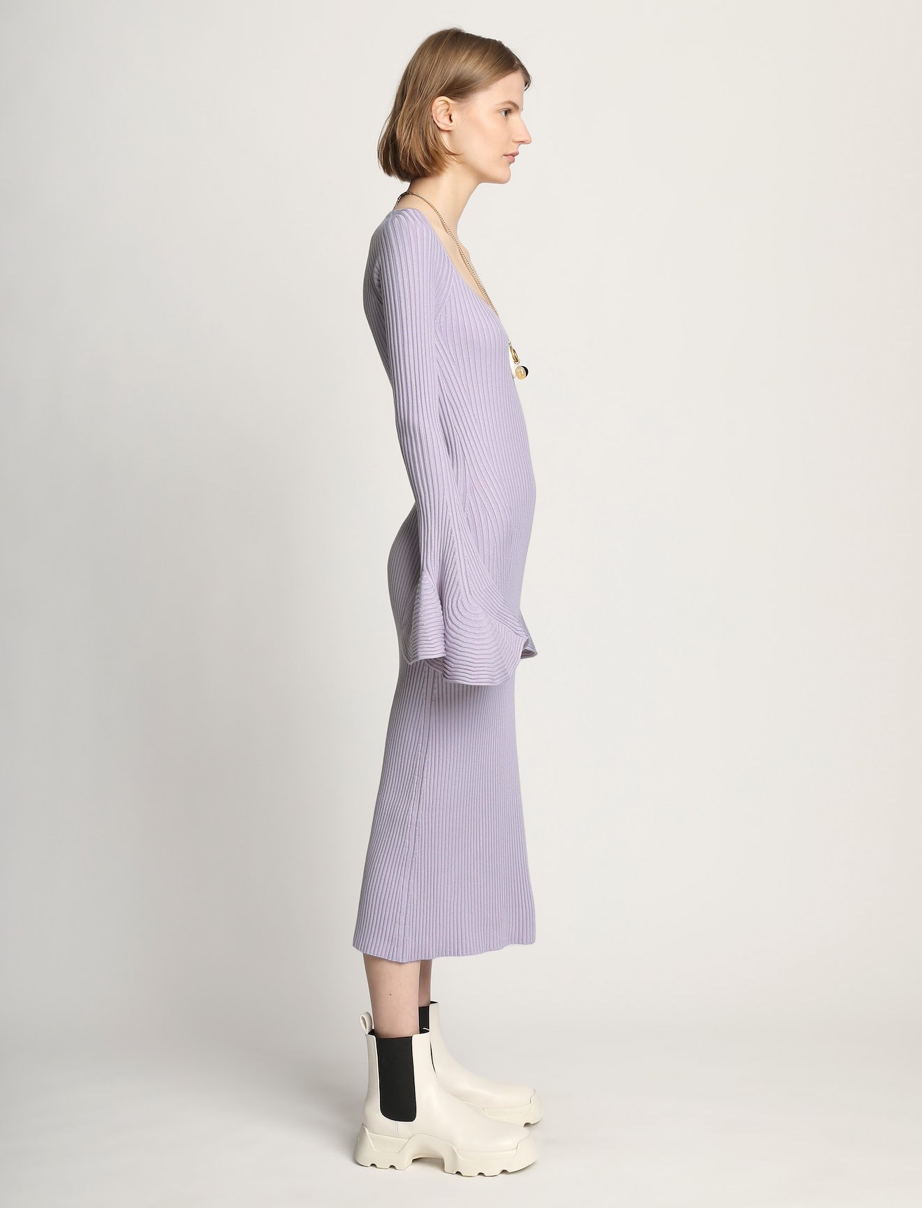 Fluted Rib Knit Dress #1