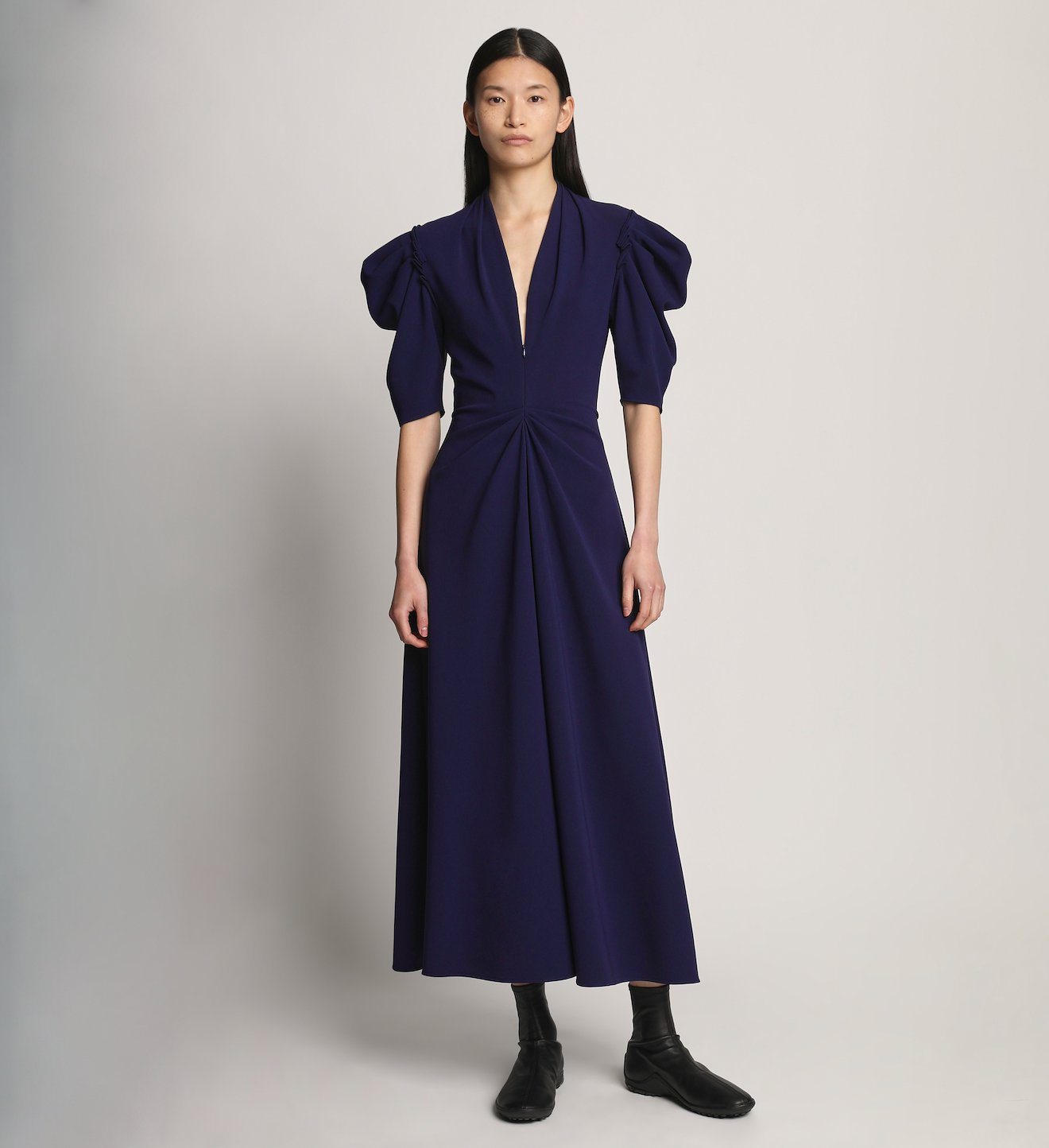 Matte Viscose Crepe Dress