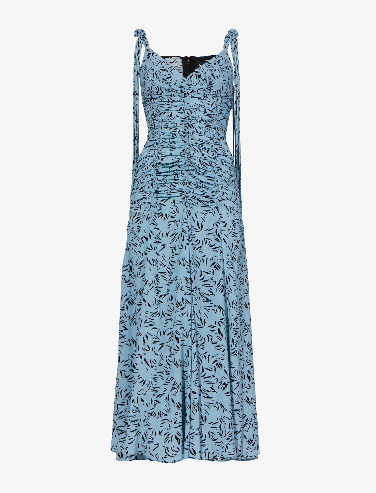 Printed Crepe De Chine Tank Dress #4