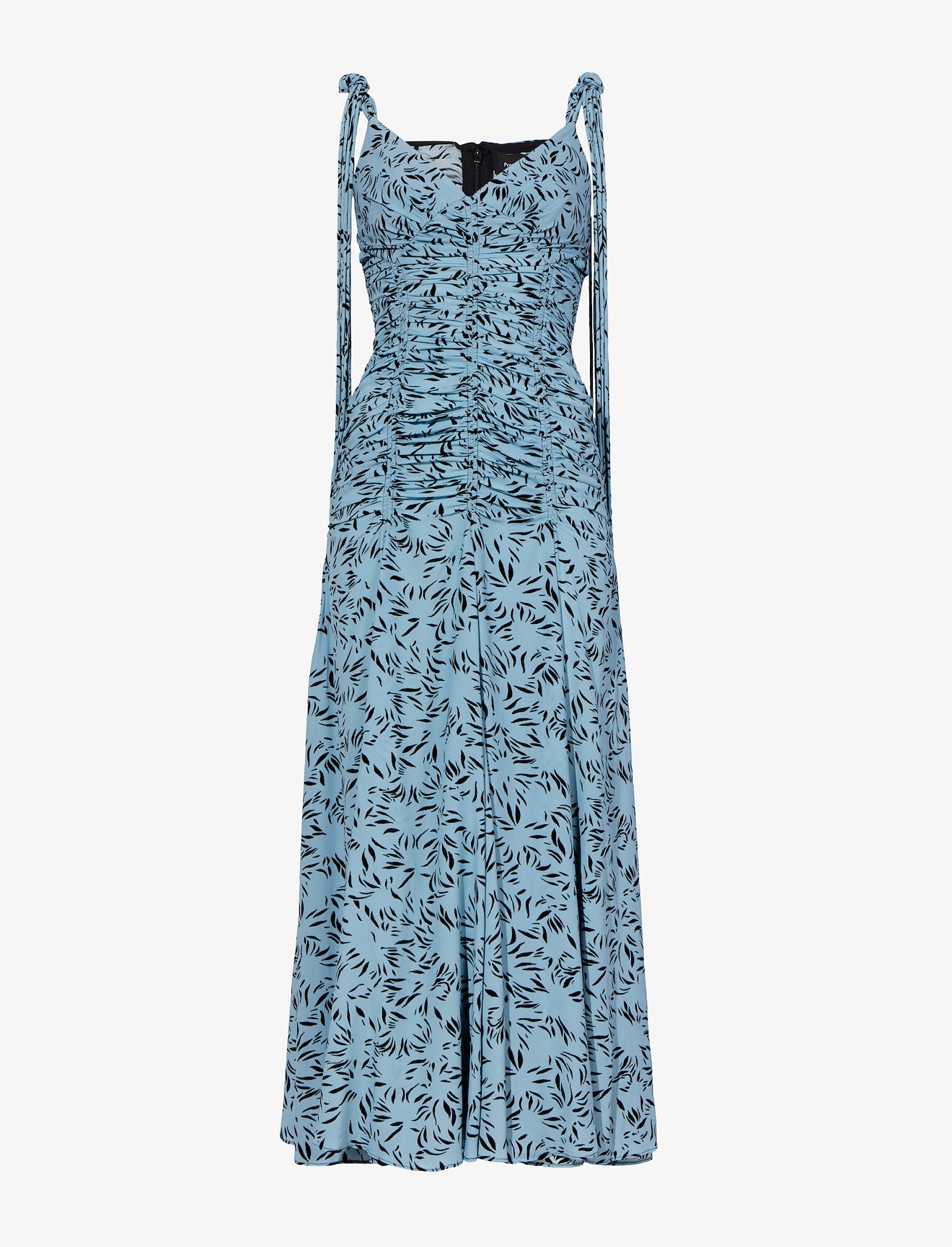 Printed Crepe De Chine Tank Dress #4