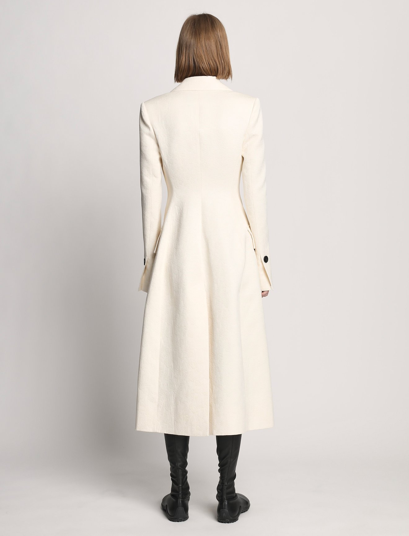 Cotton Wool Jacquard Coat #2