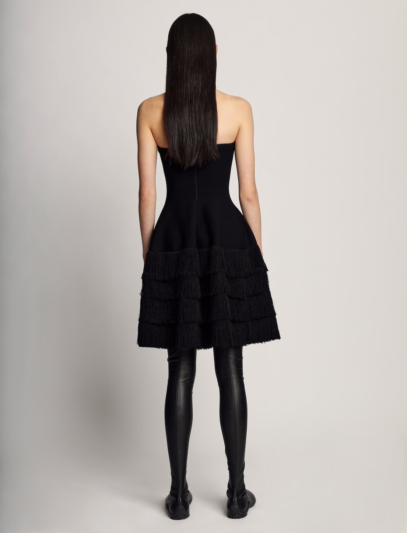 Textured Fringe Knit Sculpted Dress #2