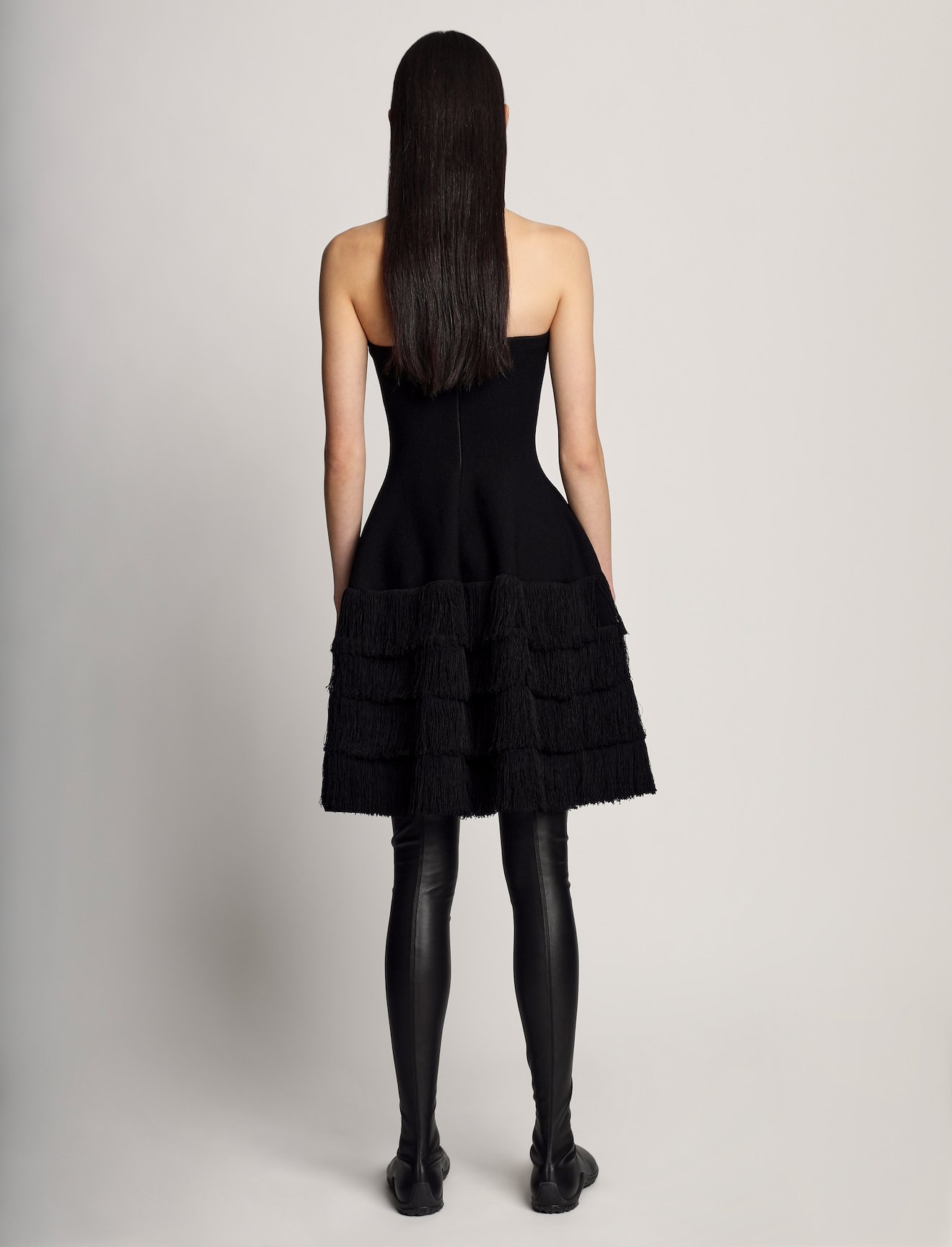 Textured Fringe Knit Sculpted Dress #2