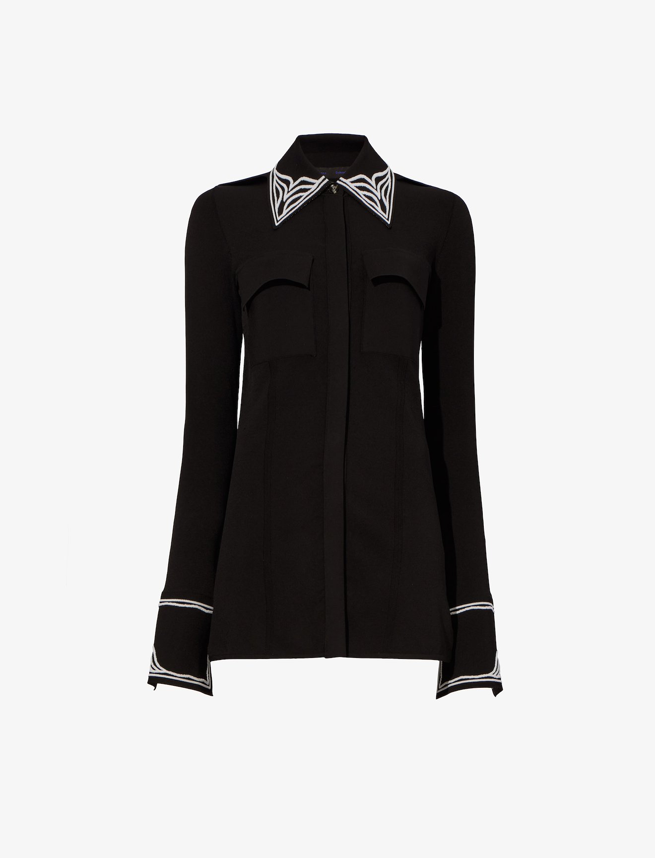 Cloque Jacquard Knit Shirt #5