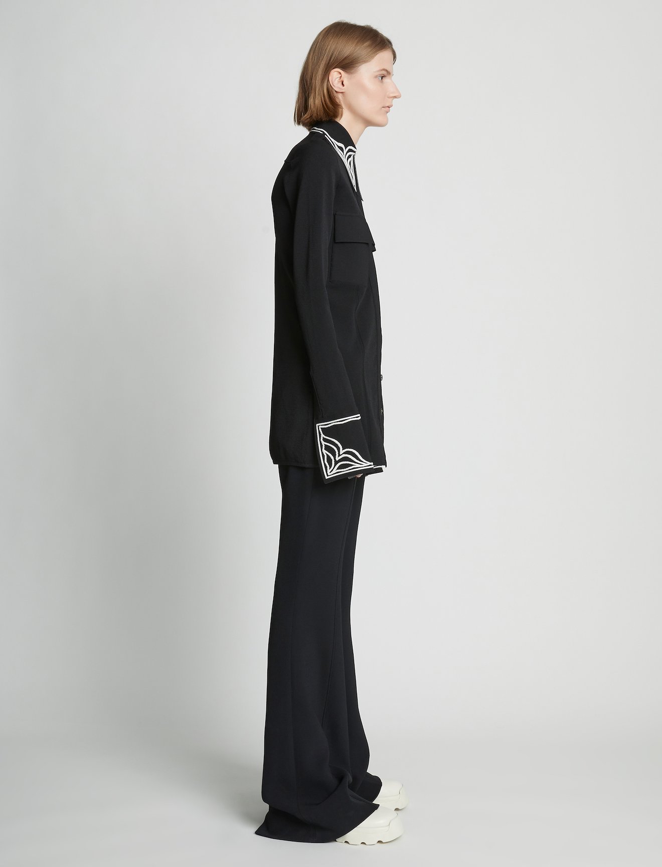 Cloque Jacquard Knit Shirt #2