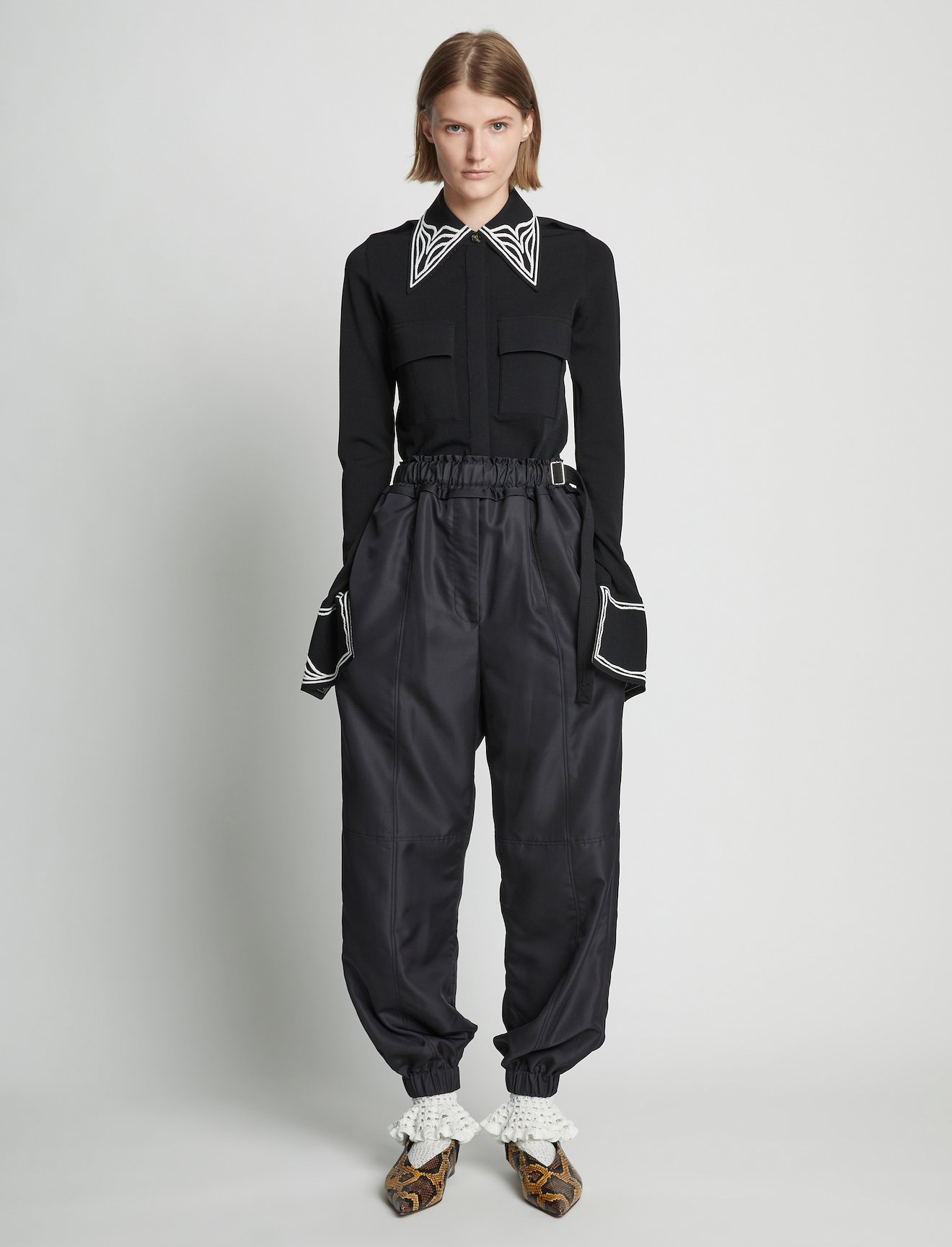Silk Nylon Taffeta Pull on Pant #5