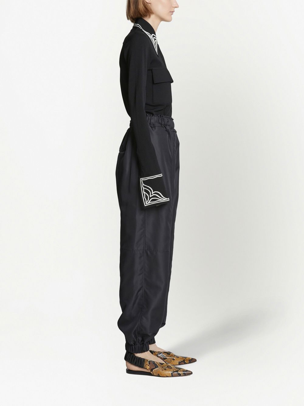 Proenza Schouler Silk Nylon Taffeta Pull On Pant Women