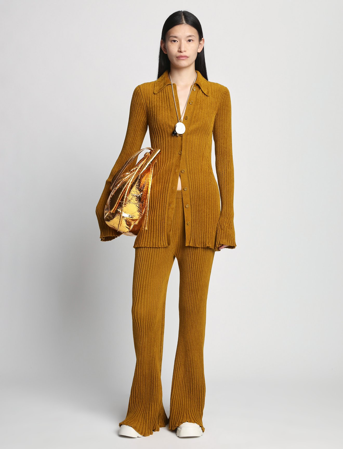 Velvet Rib Knit Shirt #1