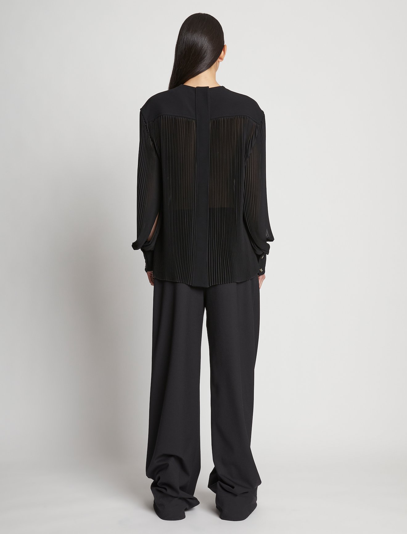 Sheer Pleated Flou Top #3