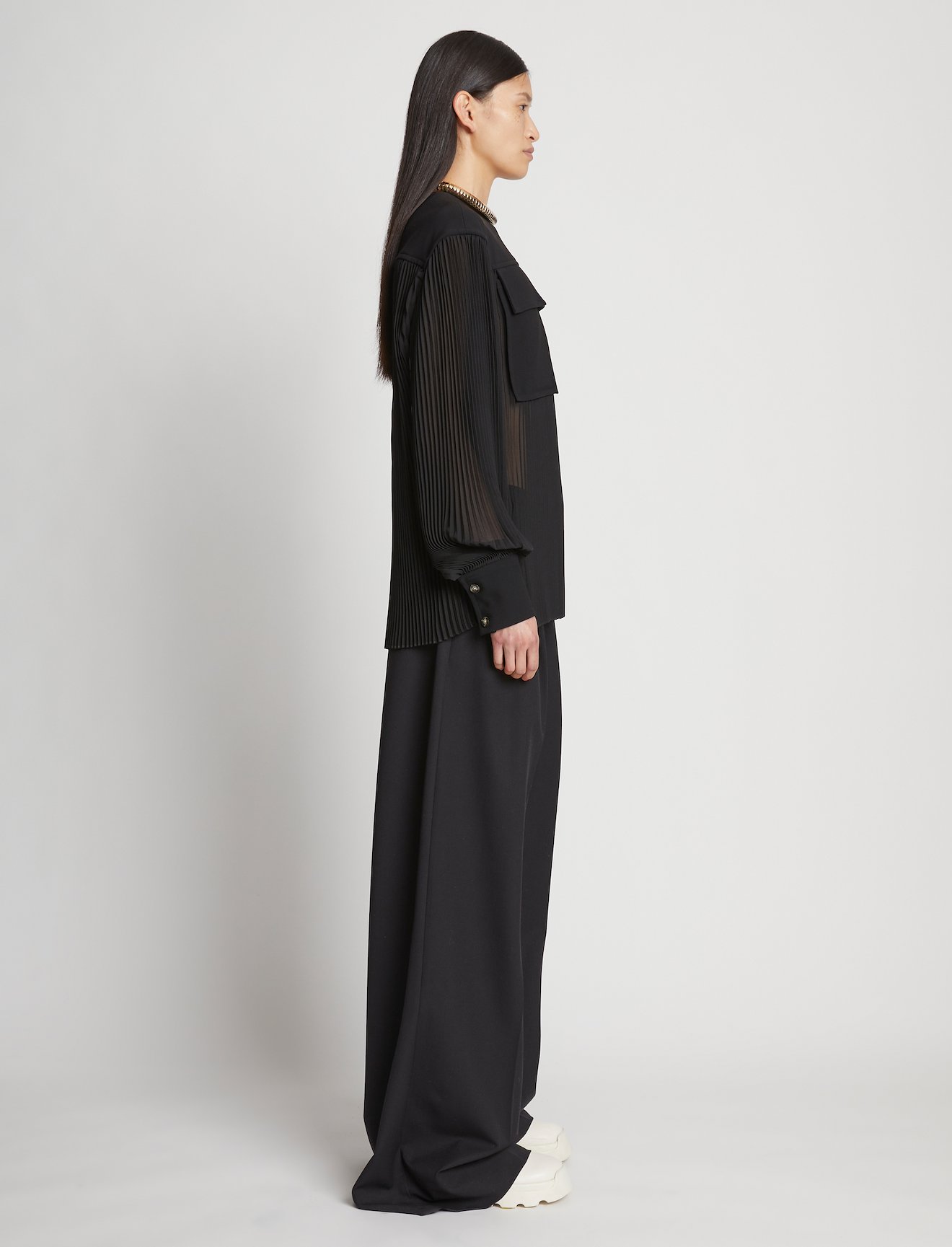 Sheer Pleated Flou Top #2