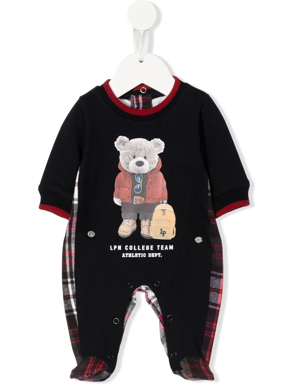 

Lapin House teddy-bear tartan onesie - Blue