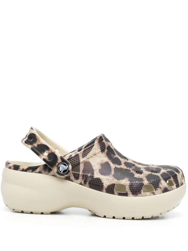 crocs leopard print sandals