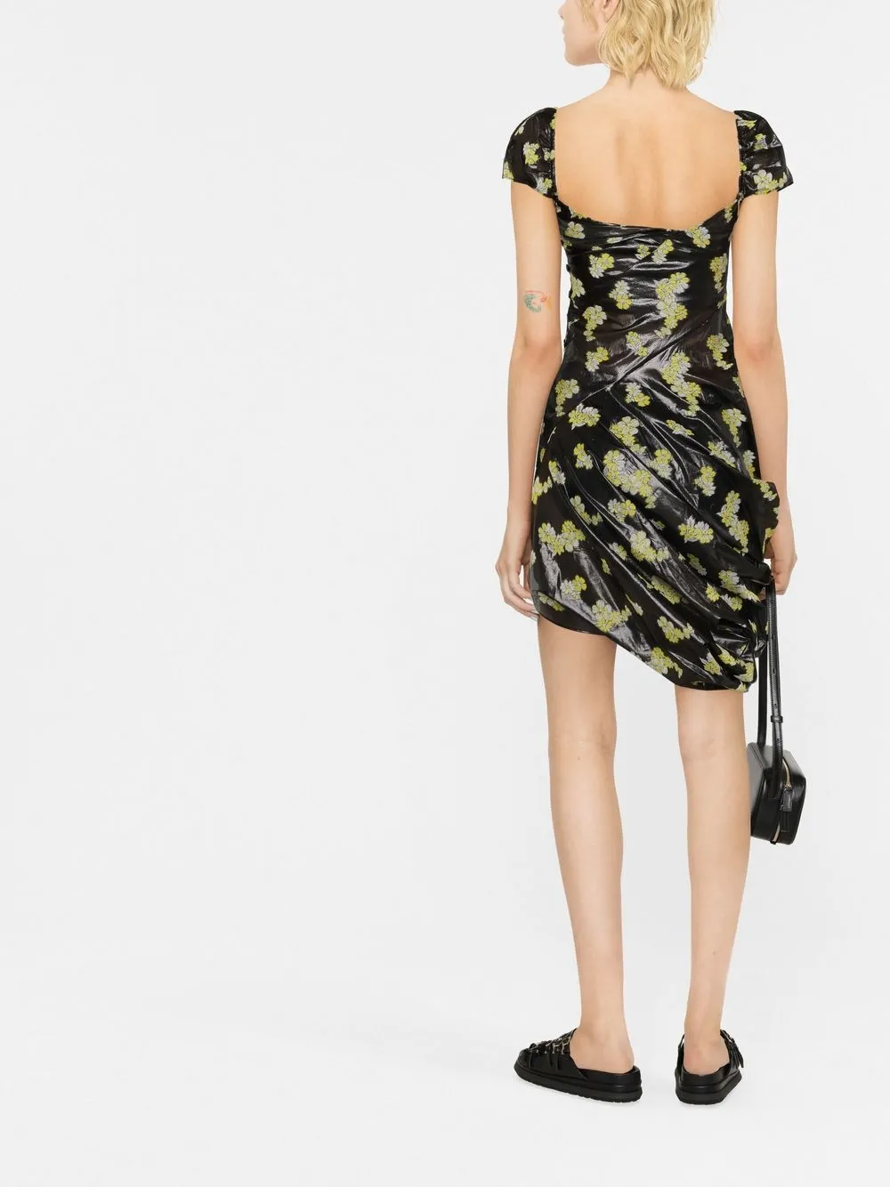 Yuhan Wang floral-embroidered Midi Dress - Farfetch