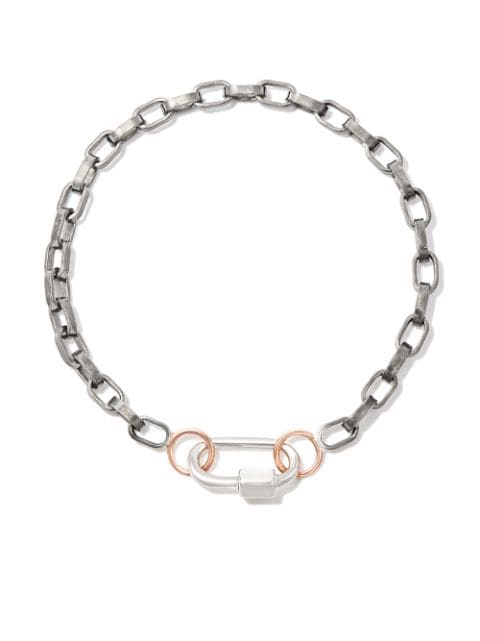 Marla Aaron pulsera Baby Lock en plata y oro rosa de 14kt 