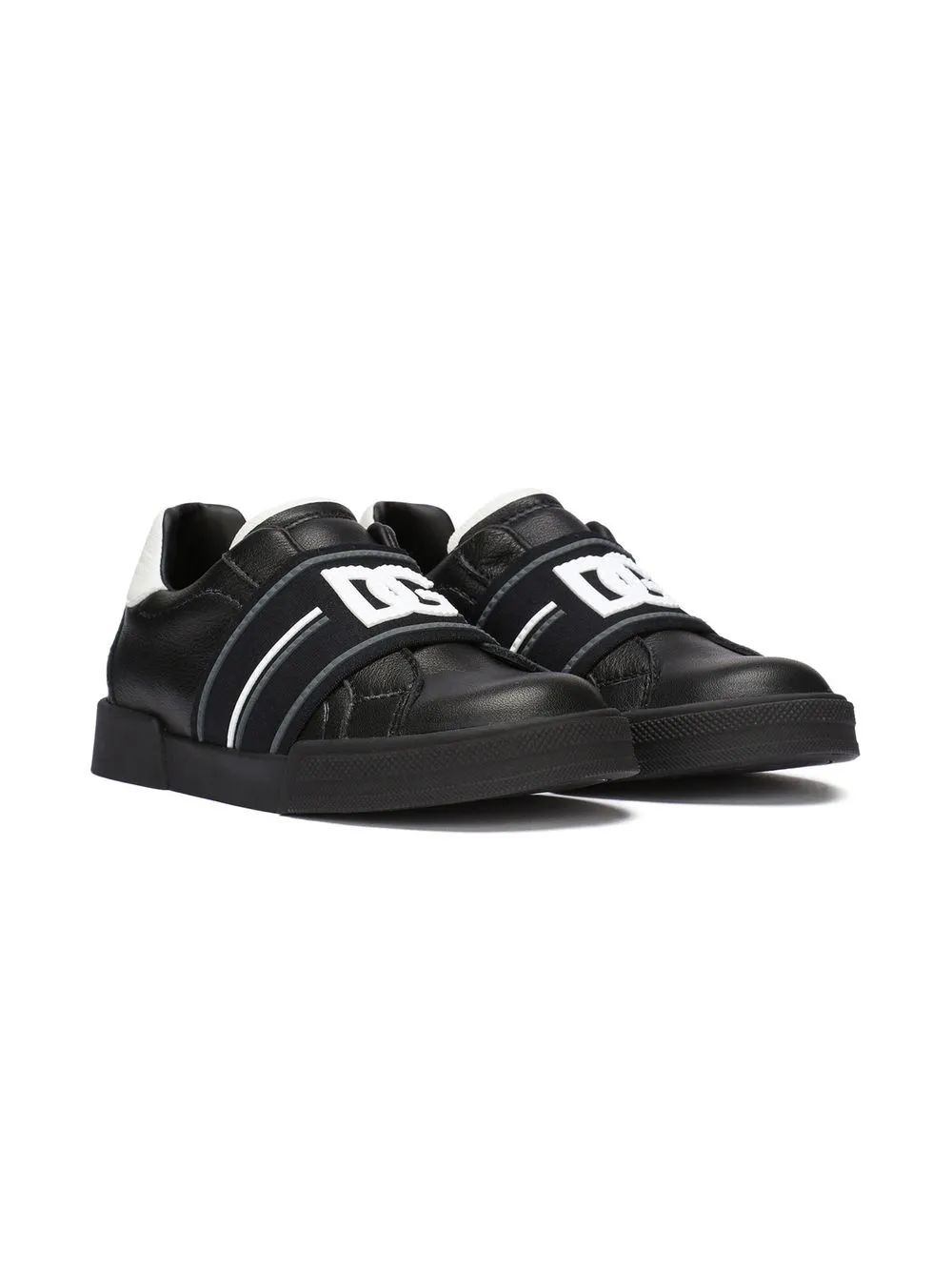 

Dolce & Gabbana Kids tenis slip-on Sorrento - Negro