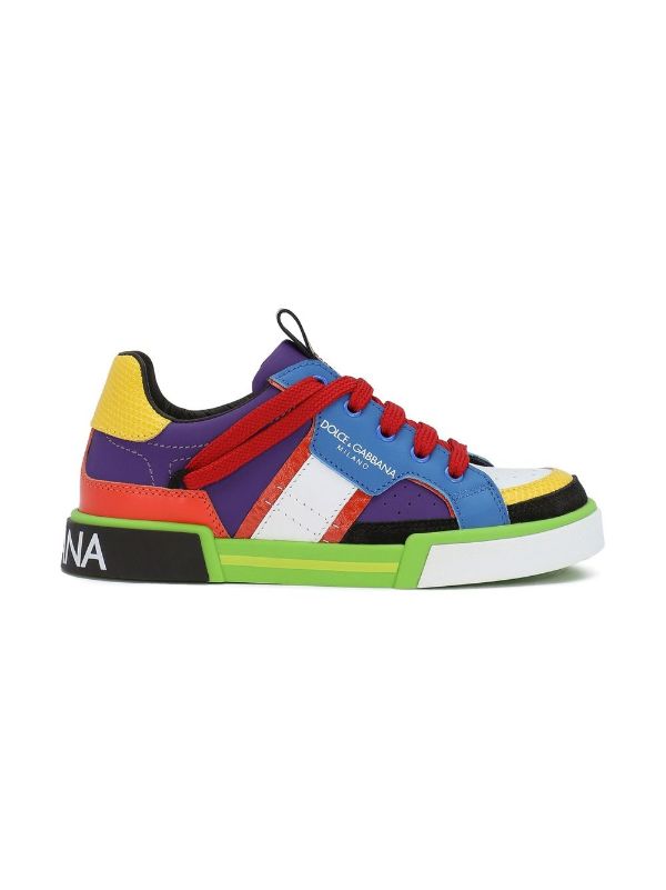 Dolce & Gabbana Kids TEEN colour-block low-top sneakers