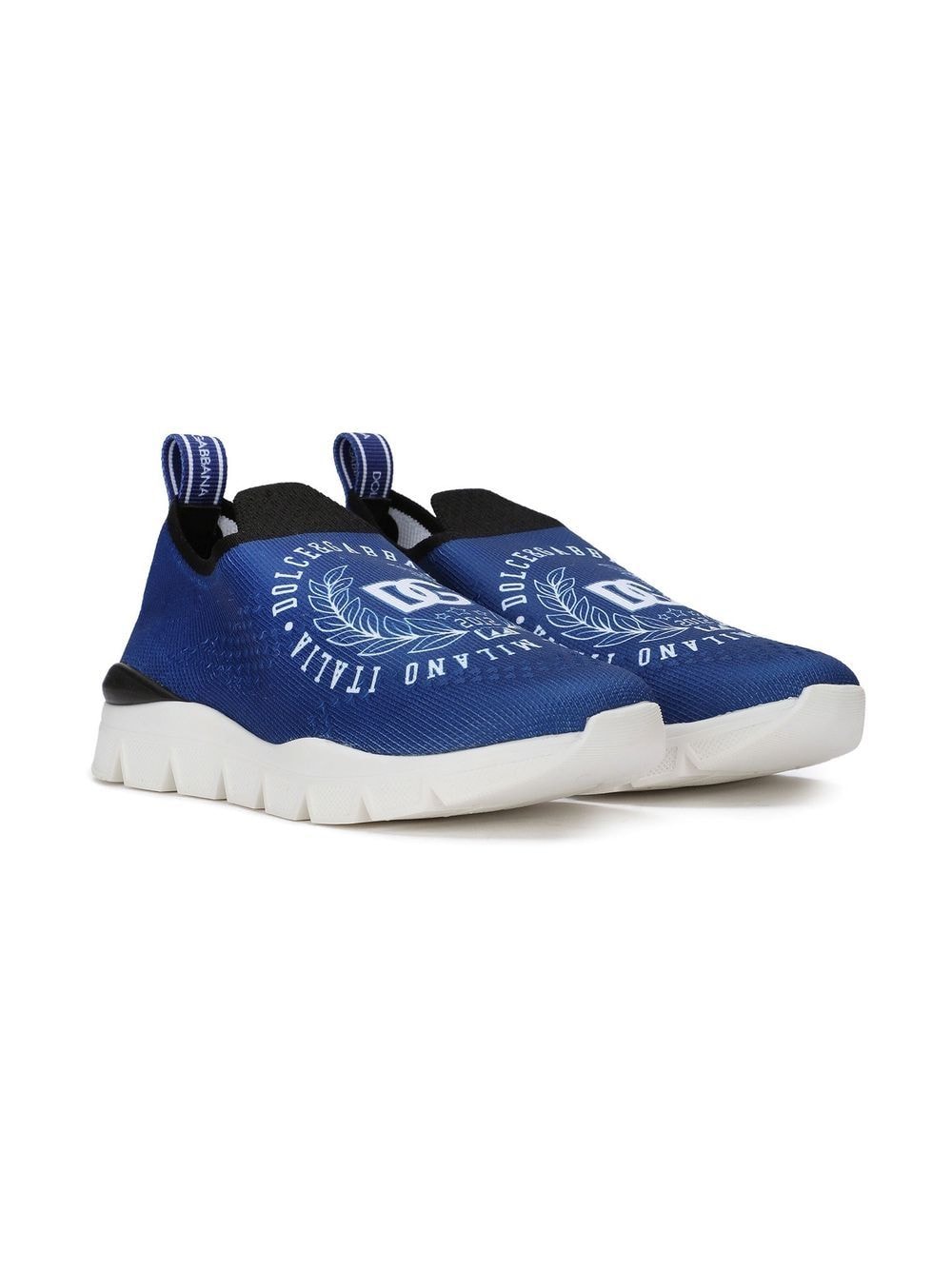 Shop Dolce & Gabbana Sorrento Slip-on Sneakers In Blue