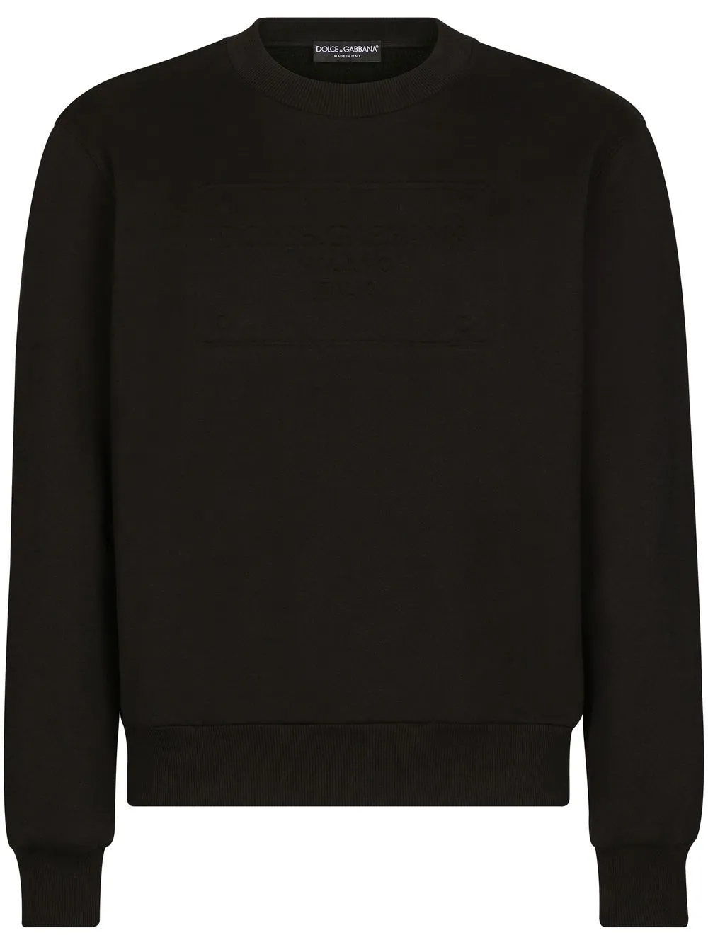 Dolce Gabbana DG logo Embossed Sweatshirt Black FARFETCH