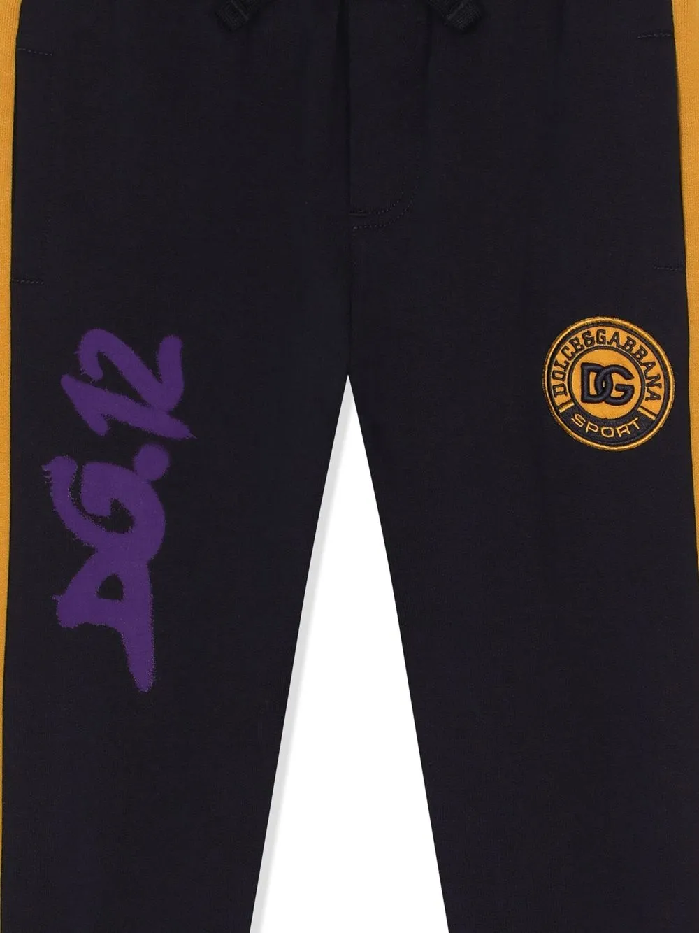 DOLCE & GABBANA DG LOGO-PATCH TRACK TROUSERS