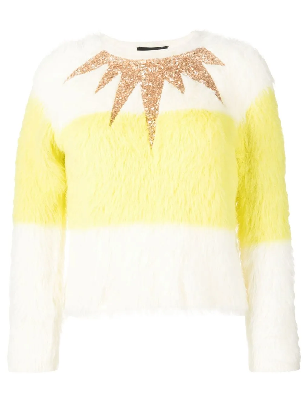 

Cynthia Rowley sequin-embellished crew neck jumper - Yellow