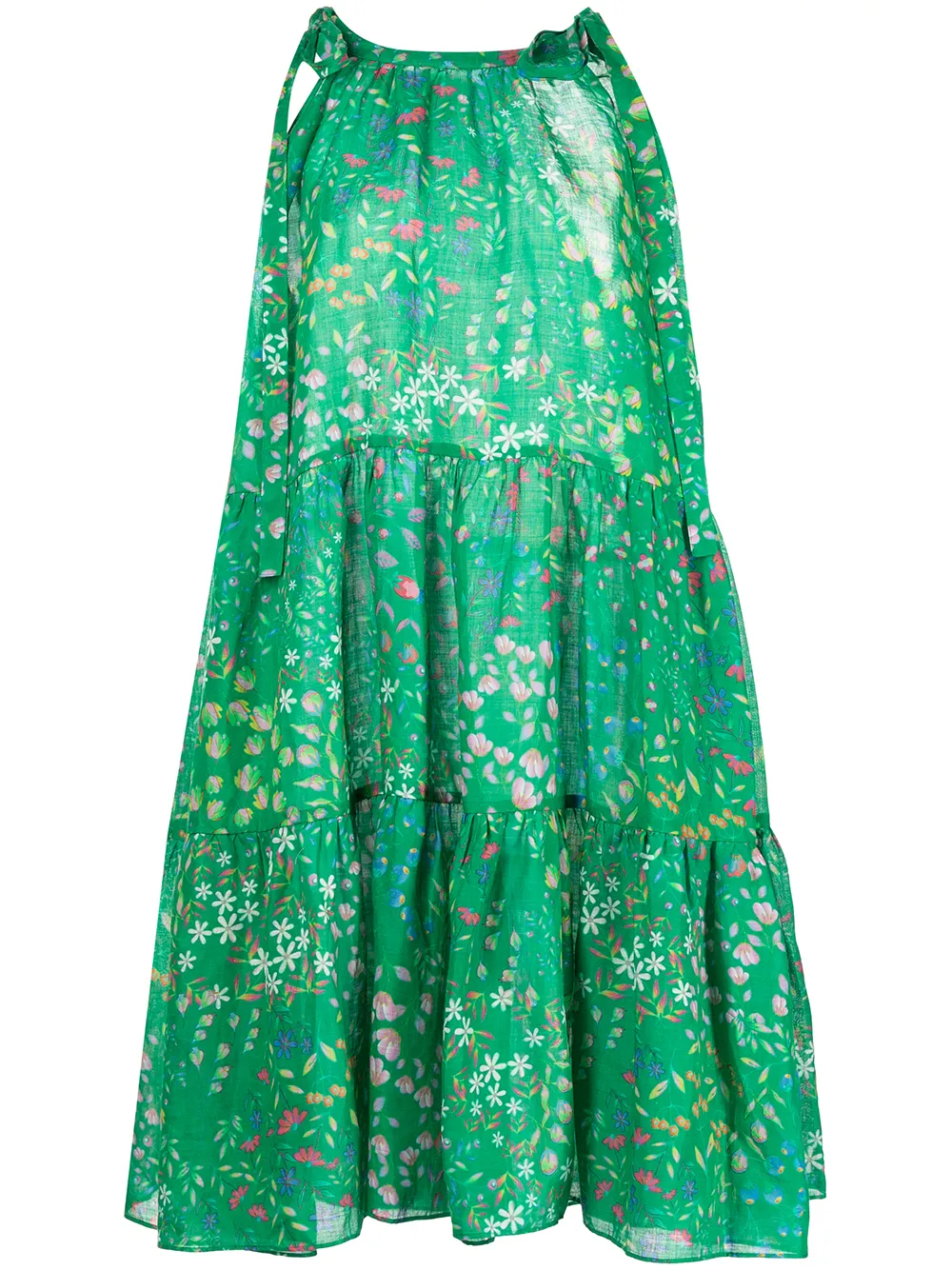 

Cynthia Rowley floral tie-strap smock dress - Green