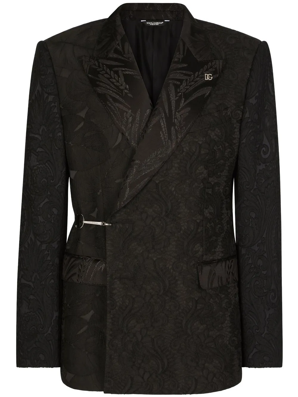 

Dolce & Gabbana blazer en jacquard con doble botonadura - Negro