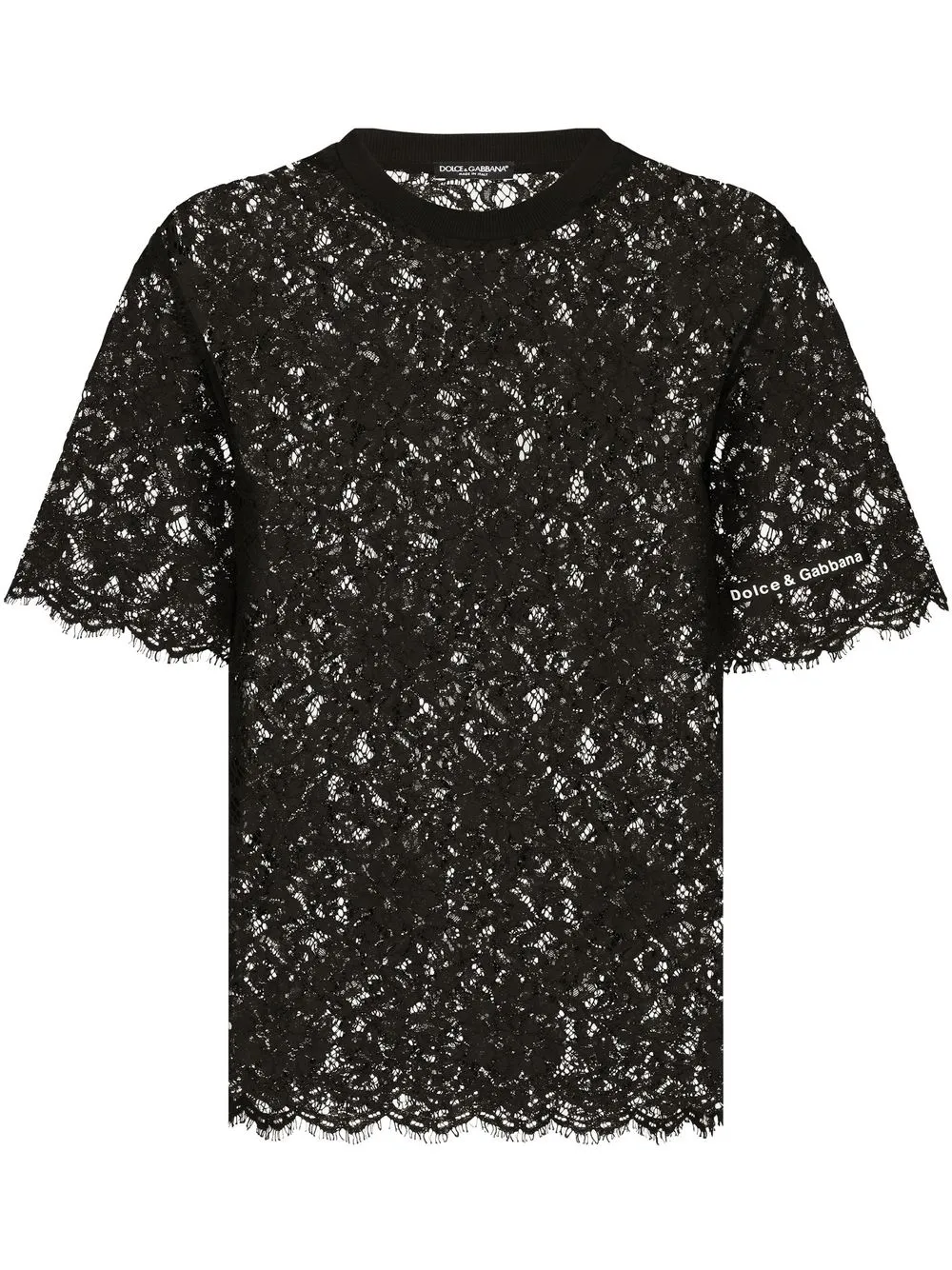 

Dolce & Gabbana lace boxy T-shirt - Black