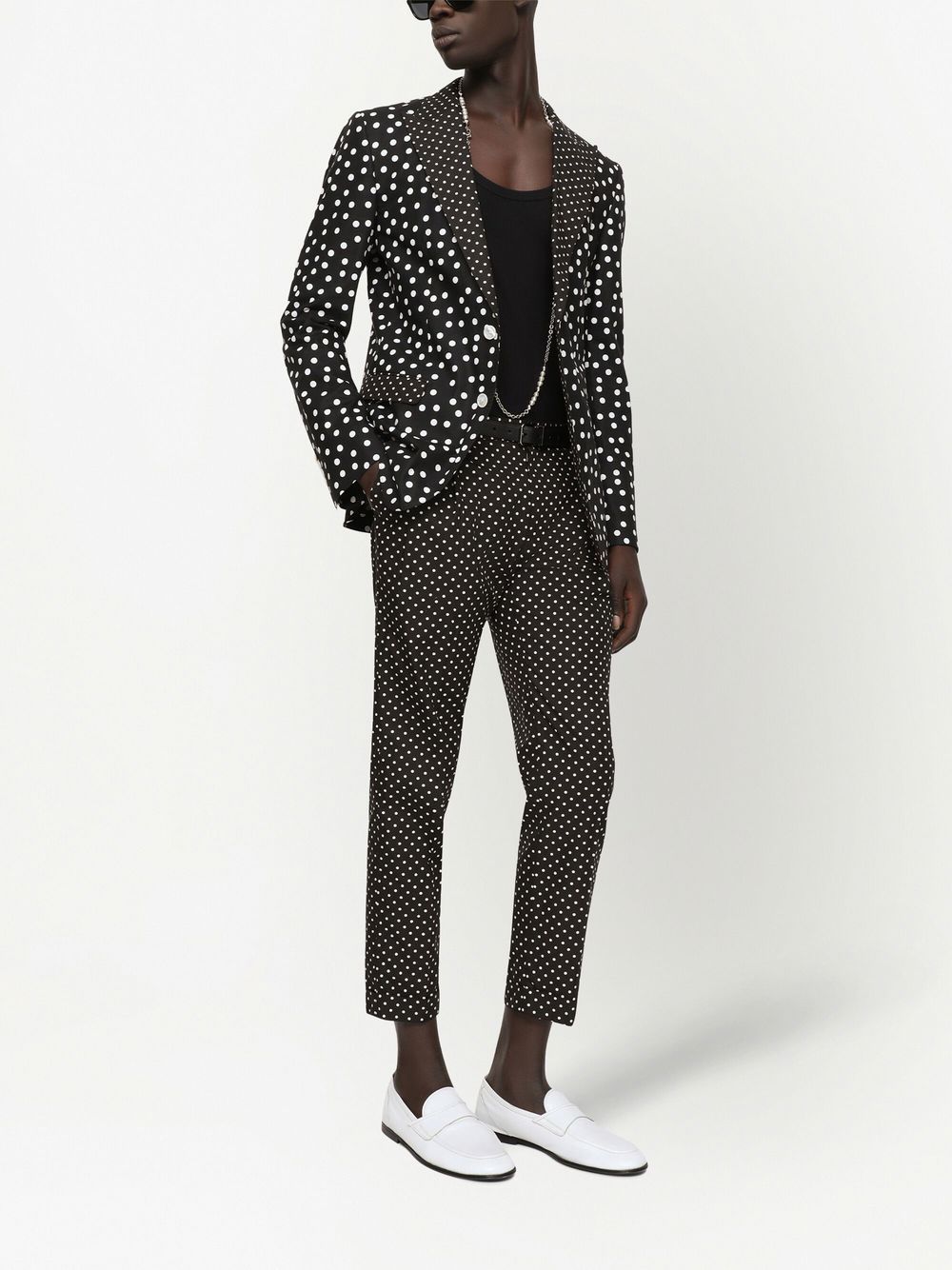 Dolce & Gabbana Blazer met stippen - Zwart