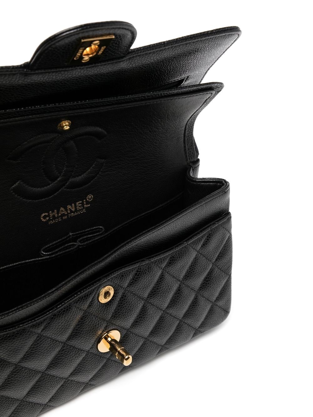 chanel vintage bag black shoulder