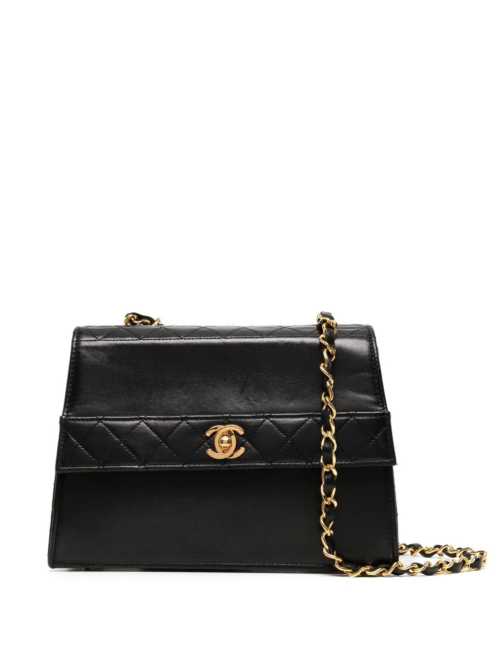 

Chanel Pre-Owned bolsa de hombro con acolchado de rombos 1990 - Negro