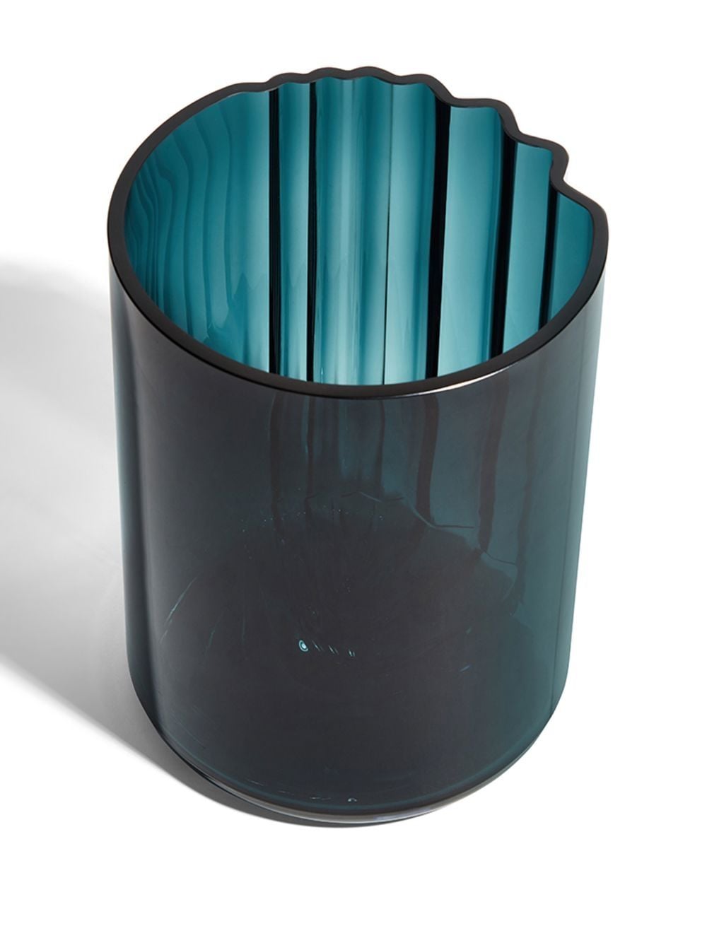 Shop Zaha Hadid Design Pulse Glass Vase In Blau