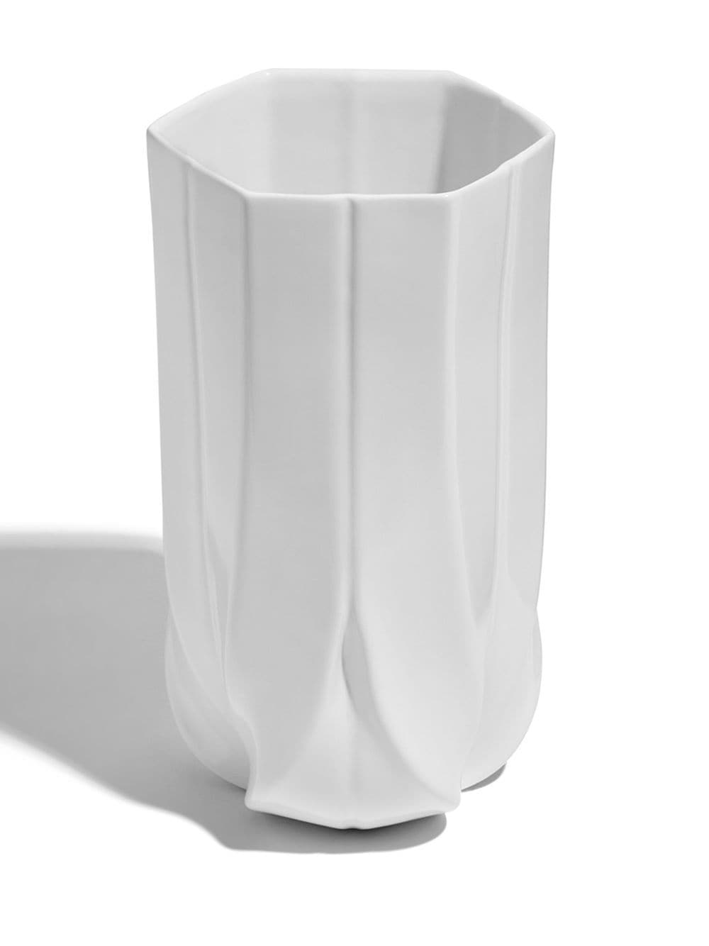 Shop Zaha Hadid Design Braid Porcelain Vase In White