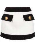 DSQUARED2 two-tone tweed miniskirt - White