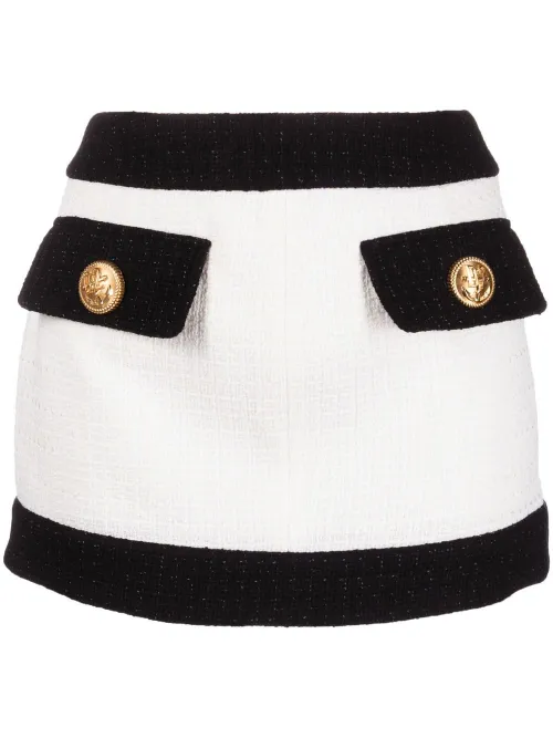Minijupe bicolore en tweed - DSQUARED2 - Modalova