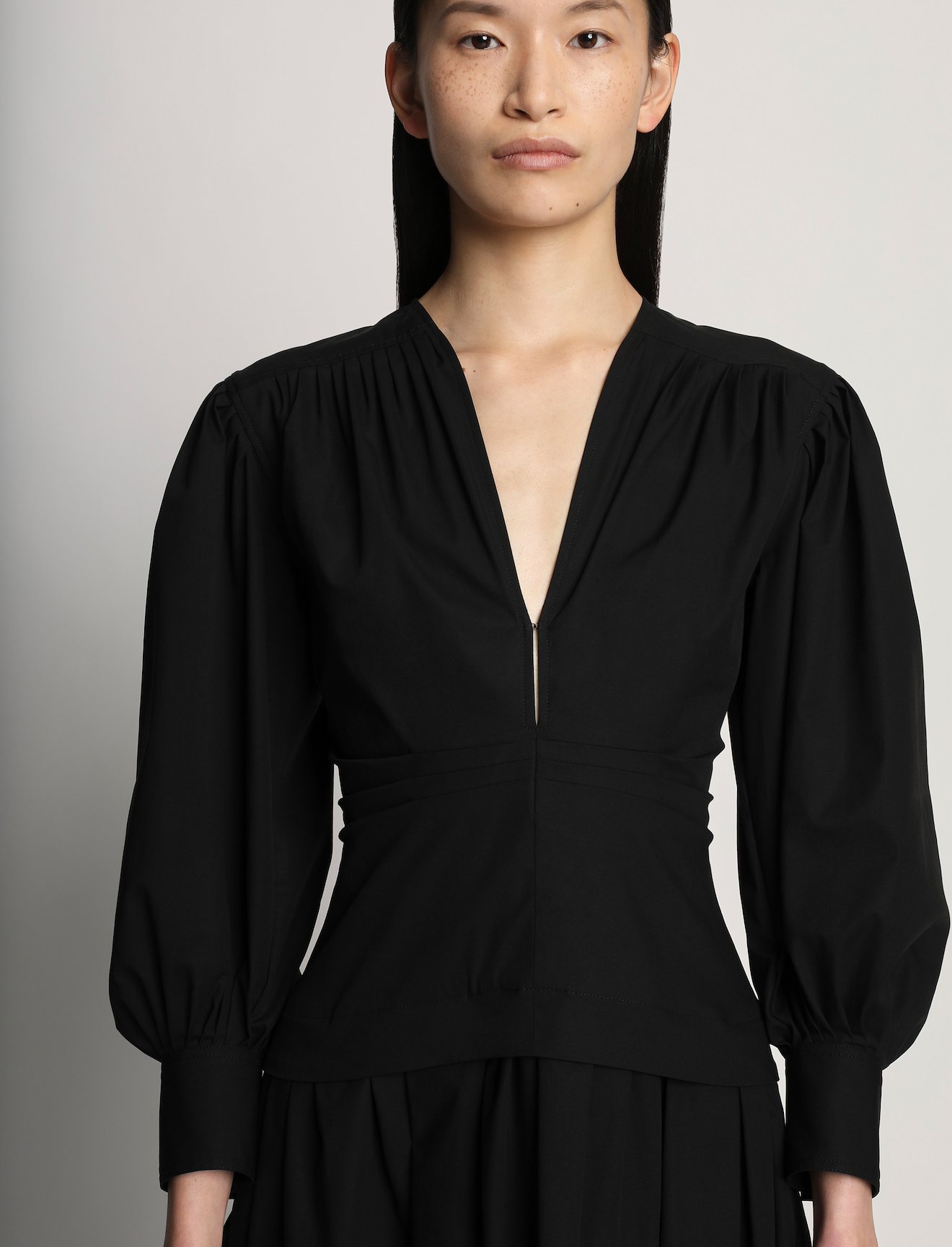 Poplin V-neck Dress #3